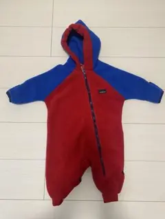 LLBean フリースロンパース 赤・青 80㎝