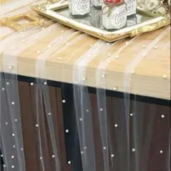 ホワイトパールチュールテーブルクロス 1枚