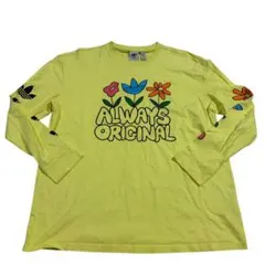 adidas ALWAYS ORIGINAL 長袖Tシャツ イエロー L