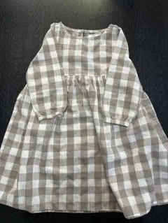 PAIR MANON チェック柄長袖ワンピース 90