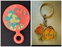 ミニーマウスの手鏡＆Disney ハロウィンキーホルダー2009