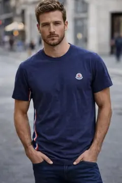 MONCLER トリコロールロゴ Tシャツ 12A - メルカリ