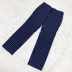 ZARA ザラ　カジュアルパンツ　ストライプ　ネイビー　S〜M相当