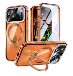 iPhone 17 Pro Max用オレンジ　両面保護ケース