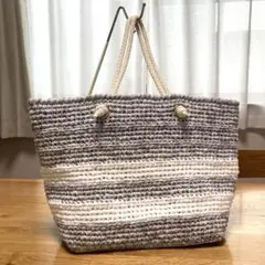 Monotone Stripe Tote（モノトーンストライプトート） A4対応