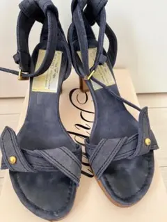 【pippi】ピッピ /アンクルストラップ 本革レザー サンダル 37.5