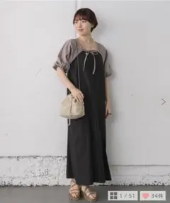 レトロガール リボンボレロsetワンピ