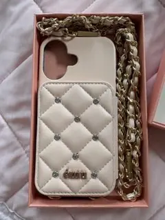 pium 千鳥柄フロントリボン iPhone15ケース ピンク - メルカリ