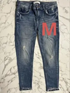【美品】ZARAダメージデニム　EUR38