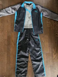 PUMA シャカシャカ　上下セット　青/黒