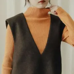 SENSE OF PLACE ストレッチリブハイネックセーター