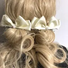 ヘアピン蝶々　リボン髪飾り　入学式　卒業式　卒園式入園式　子供用　誕生日　祝い