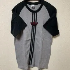 90s adidas ラグラン Tee センターロゴ アディダス