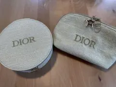 DIOR ゴールド ポーチ２点セット