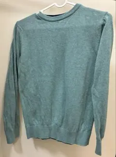 ミントグリーン 長袖セーター 7/8