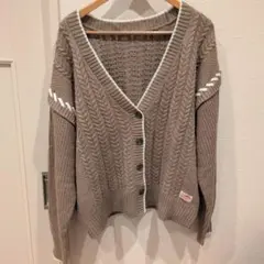 JaVa ベージュ Vネックカーディガン