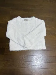 ニット 白 シャギー