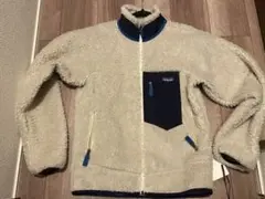 patagonia レトロxフリース　ボアジャケット S クリーム・ネイビー