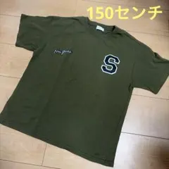 GLAZOS 半袖Tシャツ　カーキ色　150センチのサムネイル