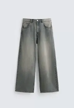 ZARA バギーフィットデニムパンツ ブルー EU38 - メルカリ