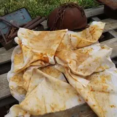 1点のみ。ジャンクジャーナル素材。錆染め、ボロ布2枚セット