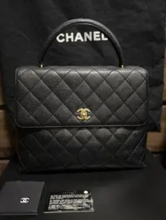 CHANEL シャネル ハンドバッグ キャビアスキン マトラッセ ブラック