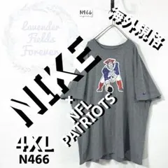 ナイキTシャツN466△4XLプリントNFL×NIKEアメリカ古着
