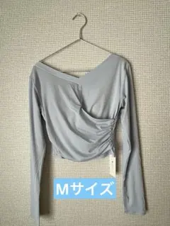 Rintosull カップ付きギャザークロスロングスリーブトップス Mサイズ