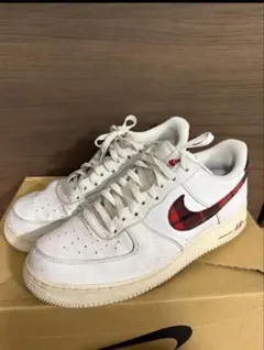 Nike Air Force 1 ホワイト/レッドチェック