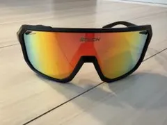 SCVCN スポーツサングラス ブラック ミラー
