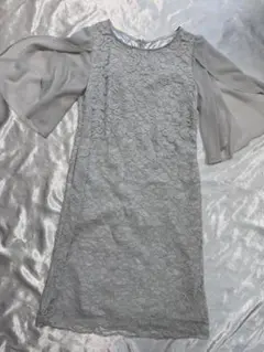 【POUR VOUS】　ドレス　ワンピース　レース　グレー　Lのサムネイル