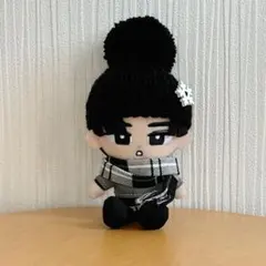 すのチル　チルぬい　黒ニット帽　マフラー　ぬい服　SnowMan