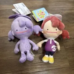新品 タグ付き ぽこあポケモン メタモン イエロー ブルー ぬいぐるみ2