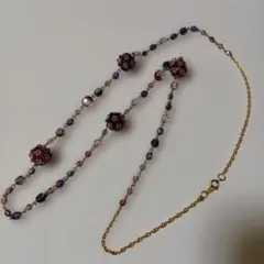 お値下げしました。スワロフスキー　ロングネックレス　です。