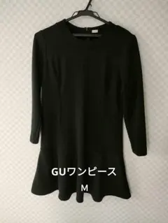 GU 長袖黒のワンピース　レディースM　長袖　フォーマル　入学式　入園式　卒業式