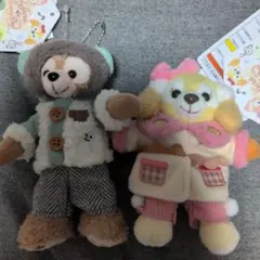 ダッフィー　クッキーアン　ぬいぐるみバッジ　シークレットオブスノーウィーデイ