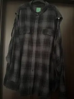 美品　8Laboリメイクチェック柄シャツ