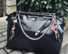 BALENCIAGA ハンドバッグ ロデオ ブラック ハートミラー チャーム付 