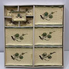 ≪未使用≫ 昭和レトロ 刺身皿 醤油皿 10点セット 松柄 和食器