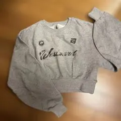 ロゴプリント スウェット グレー F プルオーバー