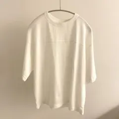 【GU】KIDSドライボクシーT(5分袖) オフホワイト160