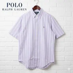 Polo Ralph Lauren 半袖シャツ ストライプ M ボタンダウン