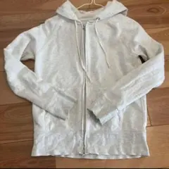 【処分セール】無印良品　フード付き　グレー　スウェットパーカー　フルジップ