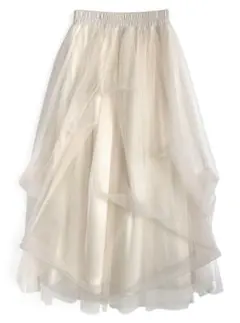 GRL グレイル ボリュームチュールフレアロングスカート[dk1550]