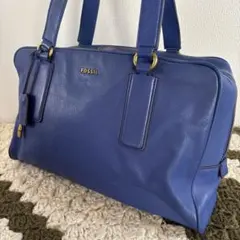 FOSSIL フォッシル 本革レザー 横長 ダブルジッパー トートバッグのサムネイル