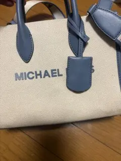 MICHAEL KORS キャンバストートバッグ ブルー ※ショルダーベルト無し 