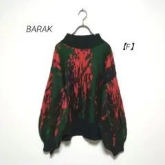 BARAKバラク【F】総柄ニット 厚手セーター ビッグシルエットのサムネイル