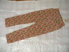 seraph　140ｃｍ新品ストレッチパンツ　あずき色に鳥と花柄