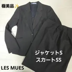 極美品✨️ 洗えるスーツセットアップ S/SS ブラックストライプ