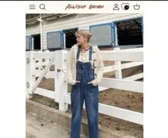 試着のみALLISON BROWNアリソンブラウンデニムサロペット